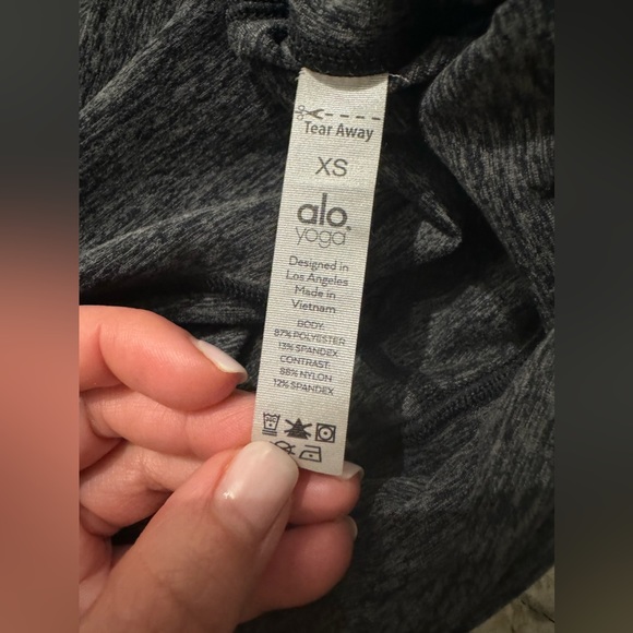 Lululemon/Alo-Lululemon Crop Leggings Gray Black size 4 and Alo Yoga XS bundle - Picture 4 of 6